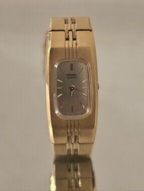 Seiko Gold Rectangular Bracelet Watch